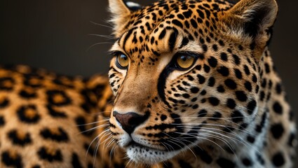 Obraz premium Wildlife close-up: Cheetah's fur and skin pattern details revealed