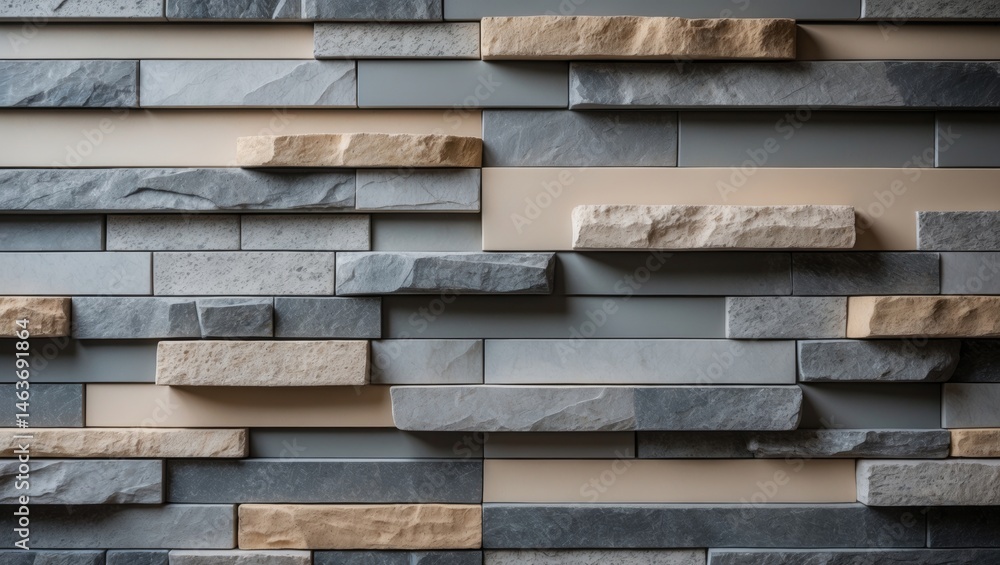 Poster abstract stone-like exterior cladding panel featuring textured design and solid structure