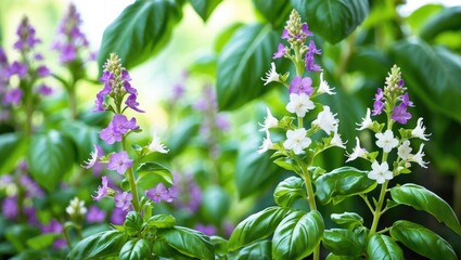 Blooming Basil Flower