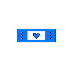 Blue Bandage with Love