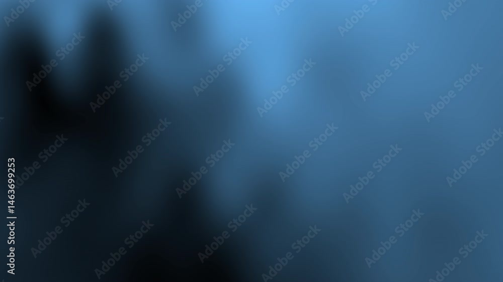 Poster a smooth blue abstract background with dark blurry shapes and soft gradient transitions.