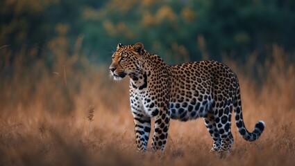 Obraz premium Female big cat roaming freely in nature