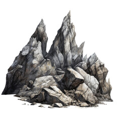 Naklejka premium pointed rocks in the mountain