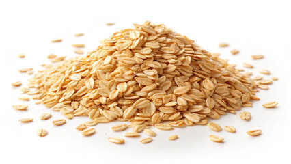 Obraz premium Oatmeal on white background. Oats. Dietary fiber.