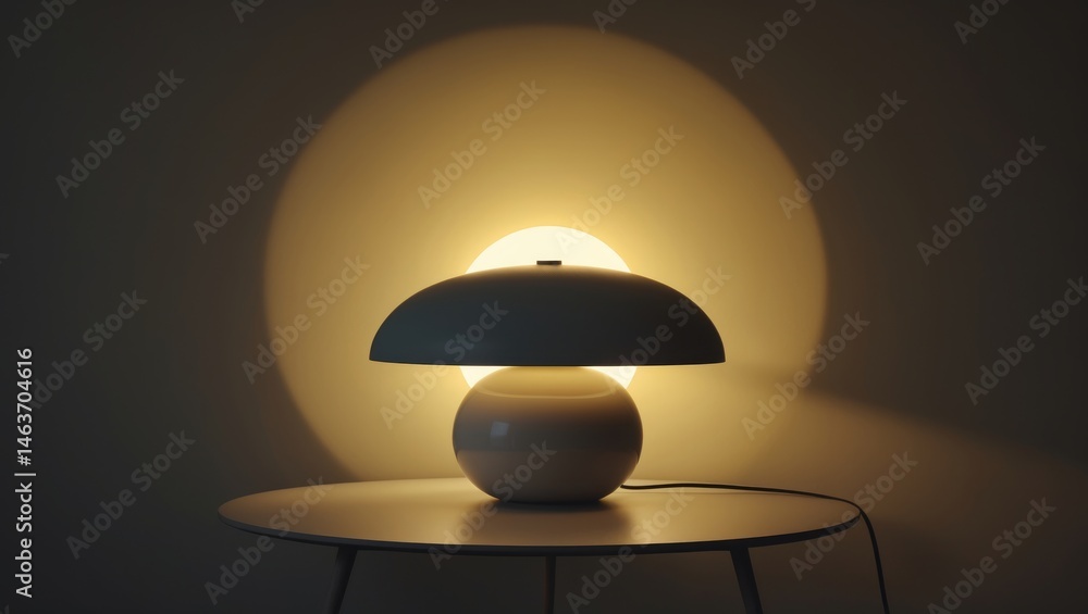 Poster table lamp with a shade for illumination
