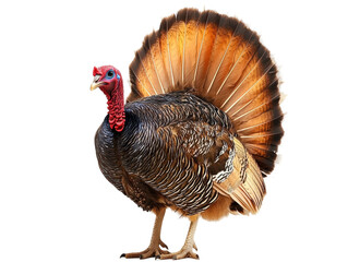 Isolated Standing Male Turkey, Thanksgiving Bird
