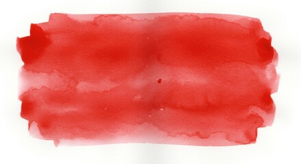 Abstract Red Watercolor Stain with Textured Surface on White Paper