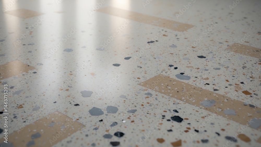 Poster Decorative terrazzo surface showcasing intricate pattern and texture