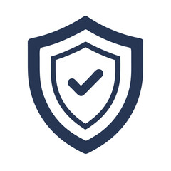 Shield Icon Representing Protection and Security Defense