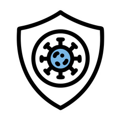 Obraz premium Shield with Germ Symbol Representing Health Protection and Germ Defense