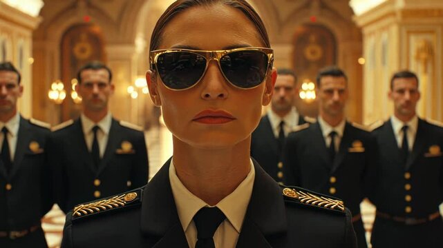 The Powerful Female Leader with her Elite Security Detail