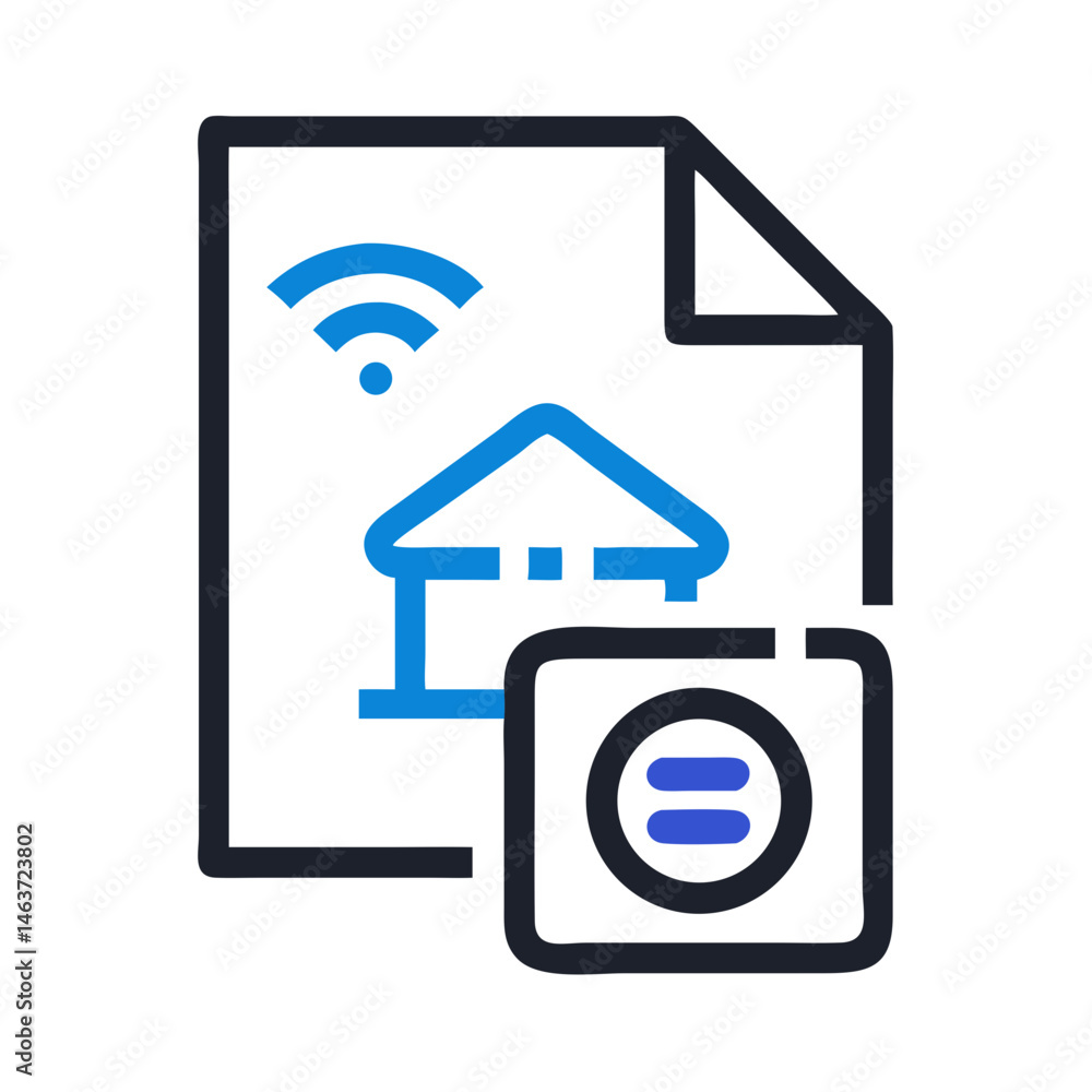 Leinwandbilder smart home with file removal symbol representing digital decluttering and data management