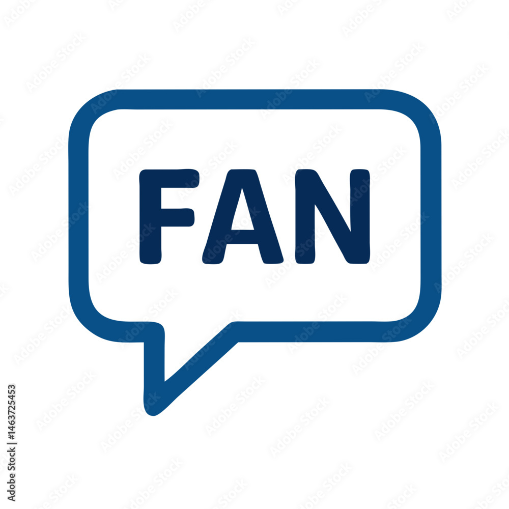 Aufkleber speech bubble with celebrity icon representing fan communication and public interaction