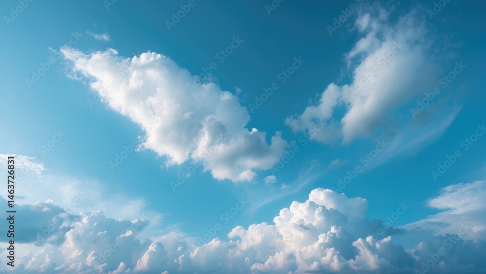 Aufkleber sky with stunning cloud patterns creating an artistic background