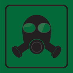 Danger vector signs collection. Gas mask sign, logo, badge, icon, sticker, label, emblem, stamp, symbol, black, line, flat vector, isolated illustration.