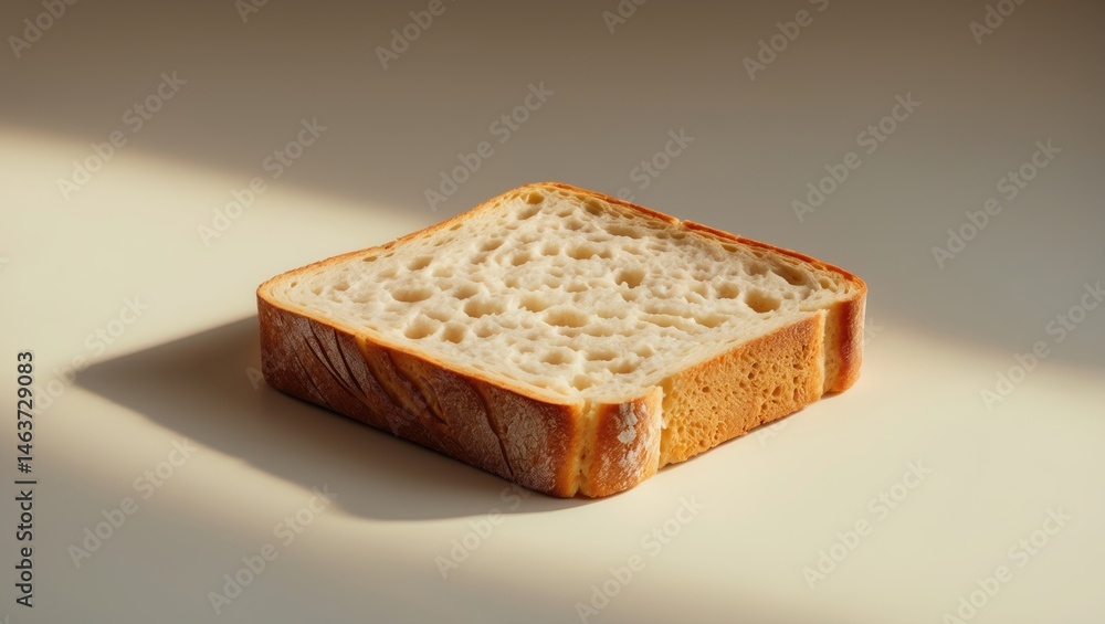 Poster isolated toast slices on a plain background