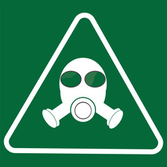 Danger vector signs collection. Gas mask sign, logo, badge, icon, sticker, label, emblem, stamp, symbol, black, line, flat vector, isolated illustration.