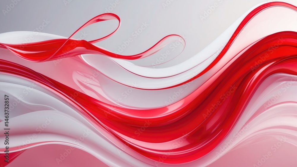Poster abstract background featuring red liquid gradient and noise effects