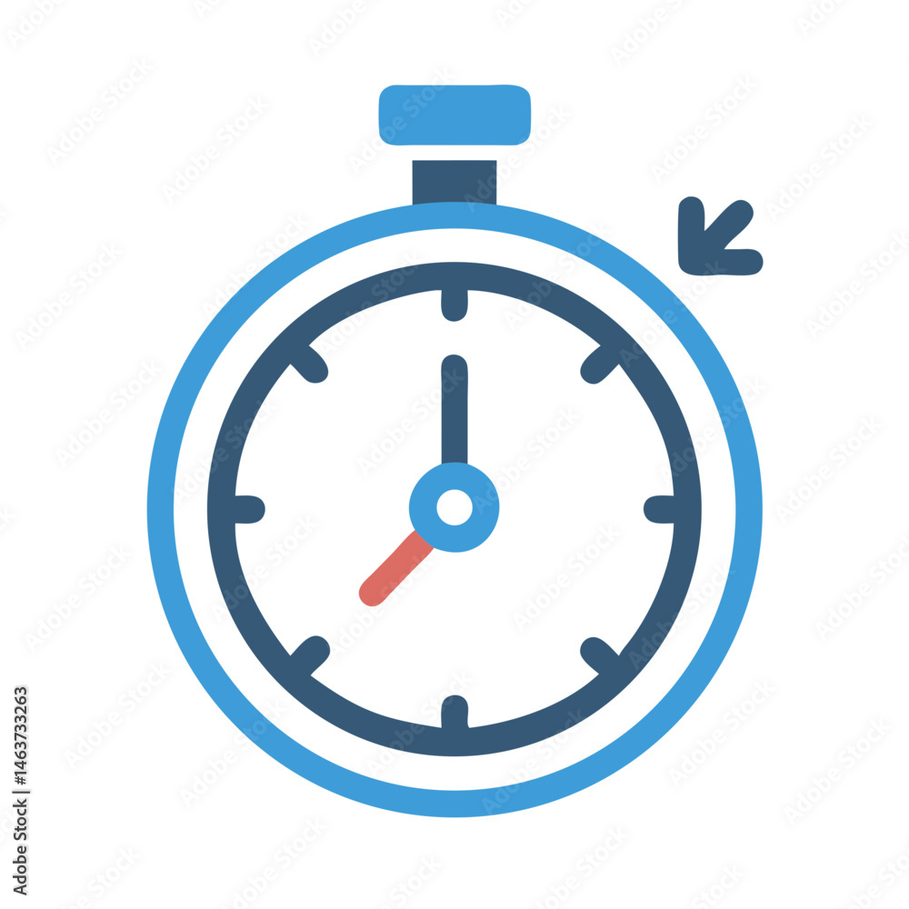 Fototapete stopwatch with arrow icon representing time management and productivity tracking