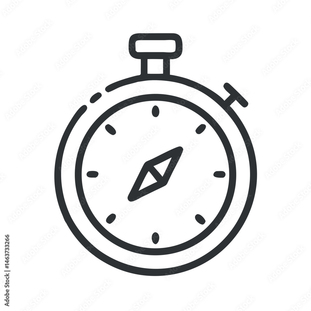Leinwandbilder stopwatch with arrow icon representing time management and productivity tracking