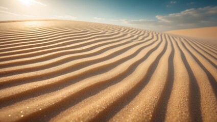 Naklejka premium Abstract sandy surface with beach and summer travel elements in soft light
