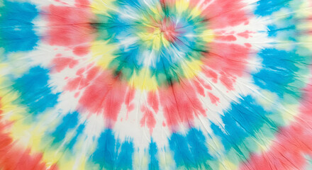Abstract Tie Dye Background Featuring Spiral Swirl and Vibrant Color Design