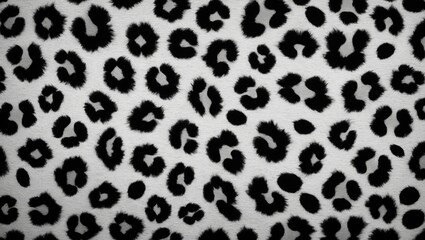 Monochrome Leopard Skin Texture for Clothing and Interior Design