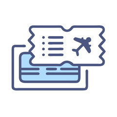 Obraz premium Ticket Stub Icon Representing Boarding or Travel Pass Document