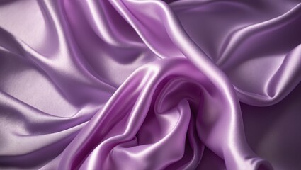 Fototapeta premium Luxurious satin or silk in soft lilac with wave pattern as a stylish background