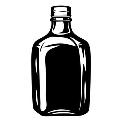Detailed vintage bottle illustration, perfect for labels and graphic designs alike