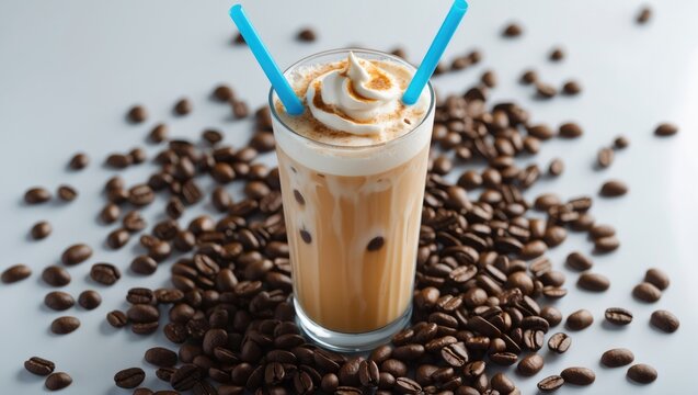 Frozen Coffee Beverage with Ice