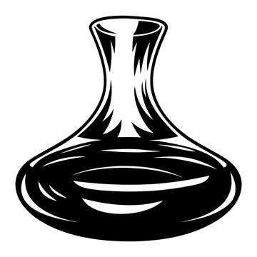 black wine decanter clip art preview