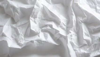 Obraz premium Soft white paper featuring gentle folds and crumpled texture