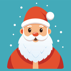 Christmas Santa Claus cartoon vector illustration with gift bag, perfect for holiday season celebration