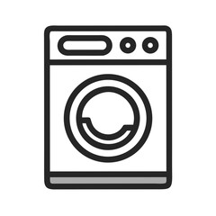 Washing Machine Icon Representing Laundry Appliance and Garment Cleaning