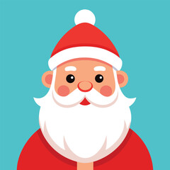 Christmas Santa Claus cartoon vector illustration with gift bag, perfect for holiday season celebration