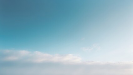 Obraz premium Bright summer sky featuring clouds and a scenic horizon backdrop