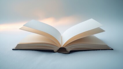 Macro shot of an open book with a soft background
