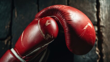 In-depth macro imagery of boxing gloves