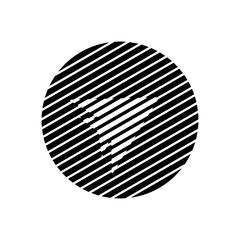 Lines forming a plane. Thick and thin, diagonal, slanted, icon. Vector