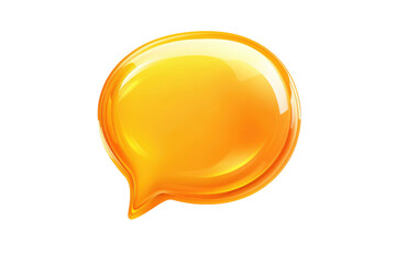 Glossy, round orange speech bubble