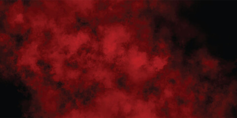 Abstract Red Cloud Scene with Eerie Black Smoke Patterns

