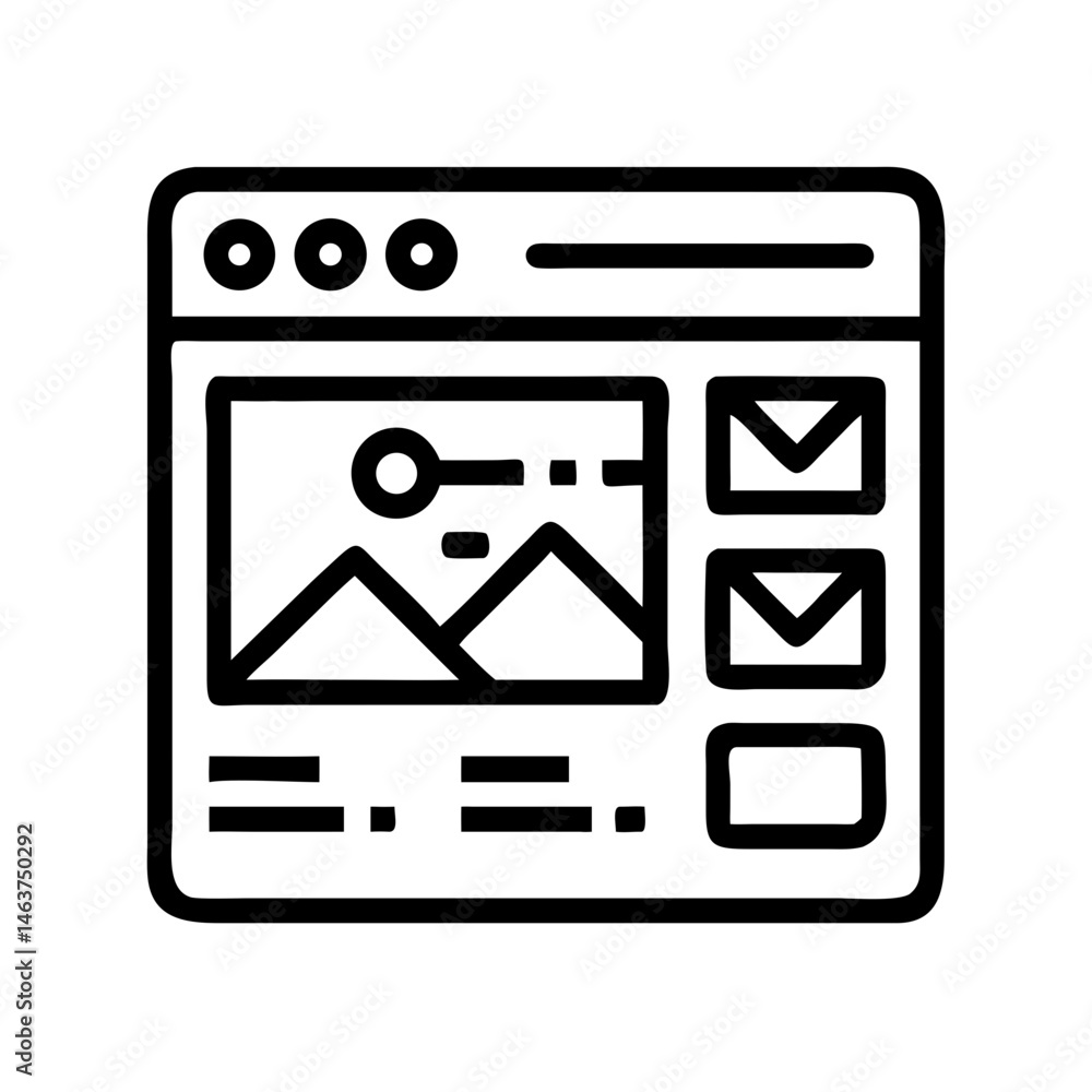 Leinwandbilder photo editing software interface icon representing image enhancement and digital retouching