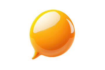 Glossy, orange speech balloon
