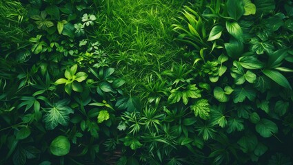 Obraz premium Beautiful Green Grass Background Highlighting Nature's Lushness