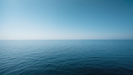 Obraz premium Expansive seascape and sky panorama with tranquil waters