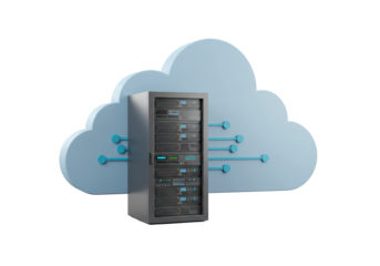 Isolated Cloud Server Network Rack for Data Storage