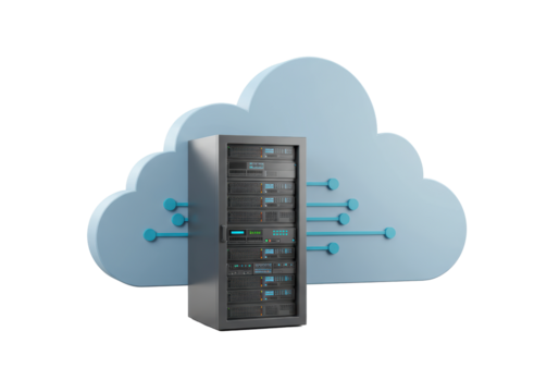 Isolated Cloud Server Network Rack for Data Storage