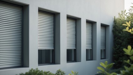 Outdoor window blinds with roller mechanism