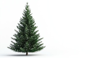 Obraz premium Christmas tree, snowy, isolated